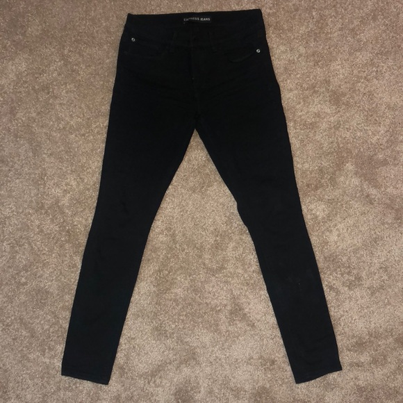 Express Denim - Express black jean leggings 6R mid rise